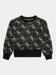 Guess Sweter J3BR04 Z39N0 Czarny Relaxed Fit. Czarne swetry dla dziewczynek Guess, z aplikacjami, z syntetyku, bez kołnierzyka, bez ramiączek, bez kaptura. Za 169.99 zł.