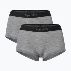 Bokserki termoaktywne damskie super.natural Tundra 175 Hipser 2 pary. Szare bokserki damskie super.natural, xs, bez wzorów, z materiału. Za 339.99 zł.