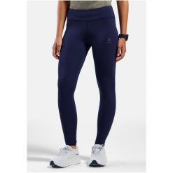 Legginsy damskie Odlo ZEROWEIGHT Tights. Niebieskie legginsy sportowe damskie Odlo, bez wzorów, trekkingowe. W wyprzedaży za 386.99 zł.