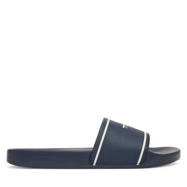 Klapki Tommy Jeans. Niebieskie klapki męskie Tommy Jeans, z jeansu. Za 112.99 zł.