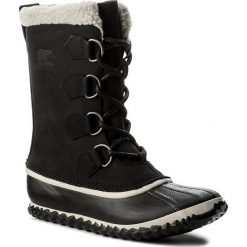 Śniegowce SOREL - Caribou Slim NL2649 Black 010. Czarne śniegowce i trapery damskie Sorel, z gumy. W wyprzedaży za 339.00 zł.