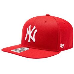 Czapka z daszkiem męska 47 Brand MLB New York Yankees No Shot Cap. Czerwone czapki i kapelusze męskie 47 Brand, bez wzorów, z wełny, sportowe. Za 129.99 zł.