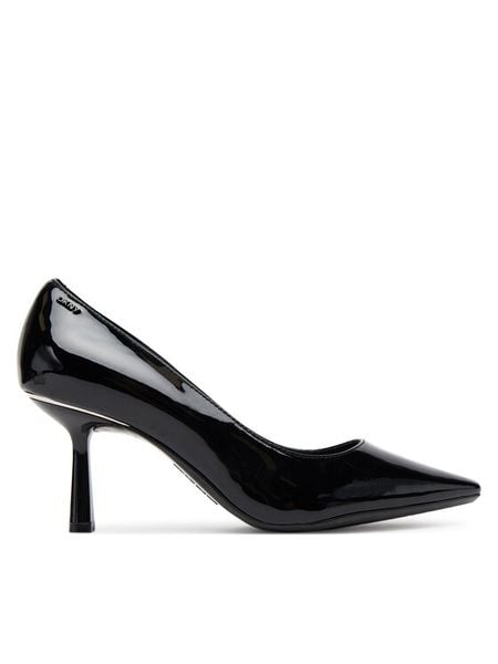 DKNY Szpilki Natrona K3569029 Czarny. Czarne szpilki damskie DKNY, bez wzorów, ze skóry, bez obcasa, bez zapięcia. Za 439.99 zł.