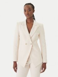 Rinascimento Marynarka CFC0128646003 Beżowy Slim Fit. Brązowe żakiety damskie Rinascimento, l, bez wzorów, z syntetyku. Za 779.99 zł.