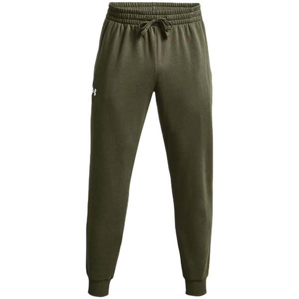 Spodnie fitness męskie Under Armour Rival Fleece Joggers. Zielone buty sportowe męskie Under Armour, bez zapięcia, na fitness i siłownię. Za 159.99 zł.