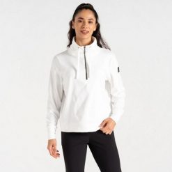 Sweter damski Dare 2B Glint. Białe swetry damskie Dare 2b, bez wzorów, z dzianiny, eleganckie, bez kołnierzyka, bez ramiączek, bez kaptura. Za 105.70 zł.