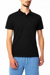 Koszulka polo męskie 4F 4FWSS26TPTSM0988. Czarne koszulki polo męskie 4f, m, bez wzorów, z bawełny, biznesowe, bez ramiączek. Za 99.99 zł.
