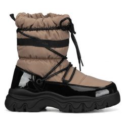 Śniegowce DeeZee. Brązowe śniegowce dziewczęce DeeZee, bez zapięcia. Za 149.99 zł.