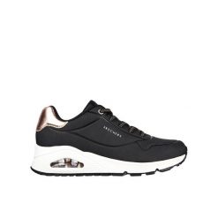 Buty damskie SKECHERS Uno Shimmer Away. Czarne obuwie sportowe damskie Skechers, bez wzorów, trekkingowe, Skechers Sport. Za 299.99 zł.