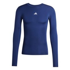 Koszulka z długim rękawem adidas Techfit. Białe koszulki sportowe męskie Adidas, l, bez wzorów, z materiału, bez kołnierzyka, bez ramiączek, na fitness i siłownię, techfit (adidas). Za 164.90 zł.
