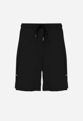 Czarne Szorty w Sportowym Stylu ze Sznurkami i Zasuwanymi Kieszeniami Abateia. Czarne krótkie spodenki sportowe męskie Born2be, l, bez wzorów. Za 59.99 zł.