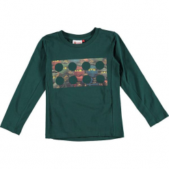 Koszulka "Thomas 717" w kolorze ciemnozielonym. Zielone t-shirty dla chłopców marki Lego Wear Fashion, z bawełny, z długim rękawem. W wyprzedaży za 59.95 zł.