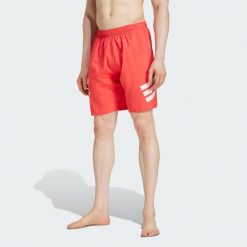 Szorty do pływania 3-Stripes 8-Inch. Białe kąpielówki męskie Adidas, m, bez wzorów, z materiału, do pływania. Za 159.00 zł.