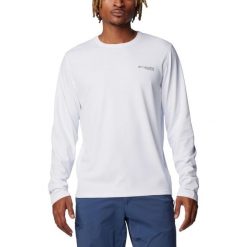 Koszulka sportowa męska Columbia Summit Valley Long Sleeve Crew z długim rękawem. Białe koszulki sportowe męskie Columbia, m, bez wzorów, z poliesteru, bez kołnierzyka, bez ramiączek. Za 269.00 zł.