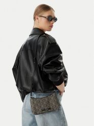 Calvin Klein Torebka Emblem Aop LV04F1164G Czarny. Czarne torebki do ręki damskie Calvin Klein, bez wzorów, z materiału, bez dodatków. Za 289.99 zł.