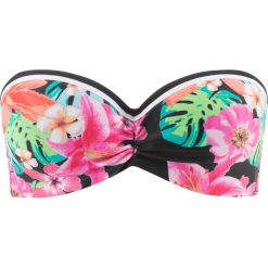 Biustonosz bikini na fiszbinach bonprix czarny z nadrukiem. Czarne bikini damskie bonprix, z nadrukiem. Za 44.99 zł.