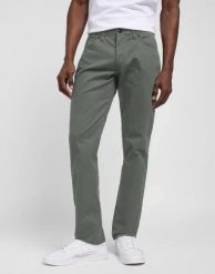 MESKIE SPODNIE MATERIALOWE LEE STRAIGHT FIT MVP OLIVE GROVE 112349250. Zielone spodnie materiałowe męskie Lee, l, bez wzorów, z materiału. Za 219.99 zł.