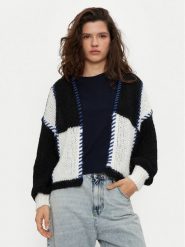 ONLY Kardigan Denise 15331399 Czarny Relaxed Fit. Czarne kardigany damskie Only, l, bez wzorów, z syntetyku, bez kołnierzyka, bez ramiączek, bez kaptura. Za 159.99 zł.
