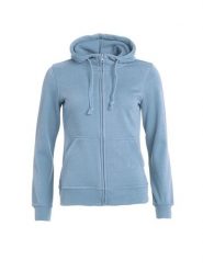 Clique Basic Hoody Full Zip Women - blu jasny, bluza z kapturem – light blue. Niebieskie bluzy damskie CLIQUE, xl, bez wzorów, z bawełny, z kapturem. Za 187.33 zł.