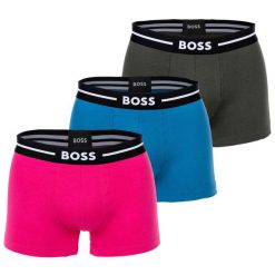Bokserki męskie Hugo Boss Trunk Bold 3 pary. Czarne bokserki męskie Hugo Boss, m, bez wzorów. Za 109.99 zł.