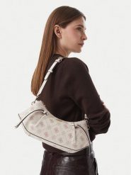 Guess Torebka Allegra HWGP24 89180 Kremowy. Białe torebki do ręki damskie Guess, z aplikacjami, ze skóry, bez dodatków. Za 544.99 zł.