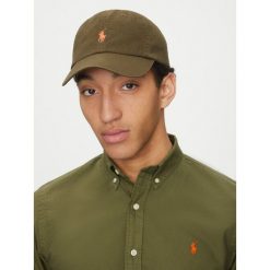 Czapka z daszkiem Polo Ralph Lauren. Brązowe czapki i kapelusze męskie Polo Ralph Lauren, bez wzorów. Za 139.99 zł.