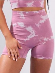 Szorty sportowe dopasowujące się do sylwetki - różowy. Czerwone szorty sportowe damskie Sinsay, l, bez wzorów, sportowe. Za 29.99 zł.