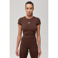Koszulka sportowa oddychająca Rough Radical Zoya Classic. Brązowe koszulki sportowe damskie ROUGH RADICAL, bez wzorów, bez kołnierzyka, bez ramiączek, na jogę i pilates. Za 109.90 zł.
