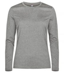 Clique Damska koszulka Active z długim rękawem, barwiona przędzą – Grey Melange. Szare t-shirty damskie CLIQUE, xl, bez wzorów, z dzianiny, bez kołnierzyka. Za 95.66 zł.