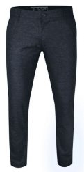 Granatowe Casualowe Spodnie Męskie, Slim Fit -TO-ON- Zwężane, Chinosy, Tłoczony Wzór, Melanżowe. Eleganckie spodnie męskie TO-ON, m, bez wzorów, z bawełny. Za 145.00 zł.