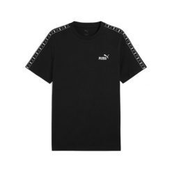 Puma Koszulka Ess Tape 68467401. Czarne koszulki sportowe męskie Puma, m, bez wzorów, z bawełny, bez kołnierzyka, bez ramiączek, na fitness i siłownię. Za 99.00 zł.