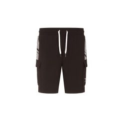 Szorty EA7 Emporio Armani SD. Czarne krótkie spodenki sportowe męskie EMPORIO ARMANI CONNECTED, bez wzorów, na fitness i siłownię. W wyprzedaży za 296.50 zł.