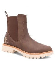 Beverly Hills Polo Club Botki CS6135-03 Brązowy. Brązowe botki dziewczęce Beverly Hills Polo Club, z materiału, bez zapięcia. Za 113.99 zł.