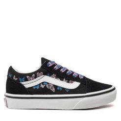 Tenisówki Vans. Czarne trampki i tenisówki dziewczęce Vans, bez wzorów, bez zapięcia. Za 149.99 zł.