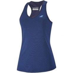 Koszulka tenisowa damska Babolat Play. Niebieskie koszulki sportowe damskie BABOLAT, s, bez wzorów, z materiału, bez kołnierzyka, bez ramiączek, tenisowe. Za 77.99 zł.