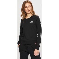 New Balance - Bluza. Czarne bluzy damskie marki New Balance, bez wzorów, z bawełny. Za 199.90 zł.