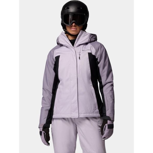 Kurtka Damska Columbia Snowy Summit. Fioletowe kurtki snowboardowe damskie Columbia, bez wzorów, bez kaptura, narciarskie. Za 999.00 zł.