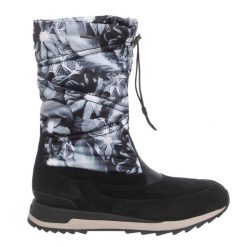 Śniegowce Geox D Aneko Abxc Back + zamsz Czarne. Czarne śniegowce i trapery damskie Geox, z gumy. Za 412.99 zł.