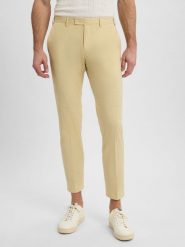 Finshley & Harding London Spodnie Mężczyźni Slim Fit Sztuczne włókno żółty, 56. Żółte eleganckie spodnie męskie Finshley & Harding London, m, bez wzorów, z włókna. Za 349.95 zł.