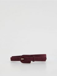 Wąski pasek do talii - bordowy. Czerwone paski damskie Reserved, bez wzorów. Za 49.99 zł.
