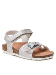 Geox Sandały J Adriel Girl J028MC000BJC1007 M Biały. Białe sandały dziewczęce Geox, ze skóry, bez zapięcia. Za 209.99 zł.