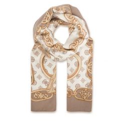 Szal Guess. Brązowe szaliki i chusty damskie Guess, z aplikacjami. Za 199.99 zł.