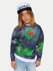 HUGO Bluza G00351 D Granatowy Regular Fit. Niebieskie bluzy dla chłopców Hugo, bez wzorów, z bawełny, bez ramiączek, bez kaptura. Za 329.99 zł.