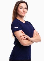 Koszulka treningowa damska Nike Park 20. Niebieskie koszulki sportowe damskie Nike, l, bez wzorów, z bawełny, bez kołnierzyka, bez ramiączek, na fitness i siłownię. Za 149.99 zł.