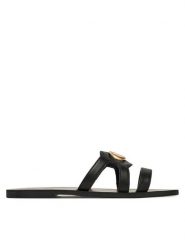 Liu Jo Klapki Saba 11 SA5083 P0102 Czarny. Czarne klapki damskie Liu Jo, bez wzorów, ze skóry, bez obcasa. Za 279.99 zł.
