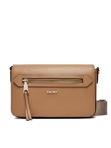 DKNY Torebka Bryant Ave Md Flap C R42E3E21 Brązowy. Brązowe listonoszki damskie DKNY, bez wzorów, ze skóry, bez dodatków. Za 699.99 zł.