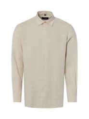 Nils Sundström koszula lniana Mężczyźni Modern Fit len (100%) beżowy, M. Brązowe koszule męskie Nils Sundström, m, bez wzorów, ze lnu, bez kołnierzyka, bez ramiączek. Za 229.95 zł.