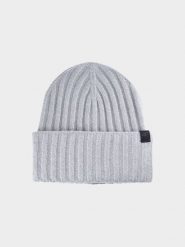 4F Czapka zimowa damska - szara M. Szare czapki i kapelusze damskie 4f, na zimę, bez wzorów, z elastanu, klasyczne. W wyprzedaży za 29.99 zł.