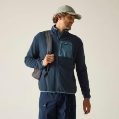 Męska bluza polarowa Frankie z zamkiem błyskawicznym. Niebieskie bluzy męskie Regatta, m, bez wzorów, z polaru, bez kaptura. Za 279.99 zł.