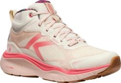 Kobiece buty Keen Leiki Mid WP Birch/Cameo Rose. Białe trekkingi damskie 909, trekkingowe. Za 505.99 zł.